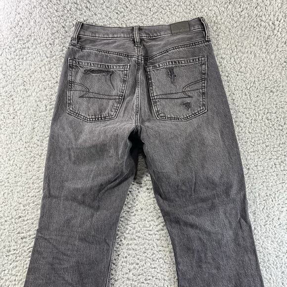 AMERICAN EAGLE 90s BOOTCUT JEANS WOMENS 2 BLACK DISTRESSED 28” WAIST 29” INSEAM - Picture 11 of 15